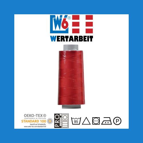 W6 Overlockgarn Rot (2.500 m) Farb-Nr. 0504